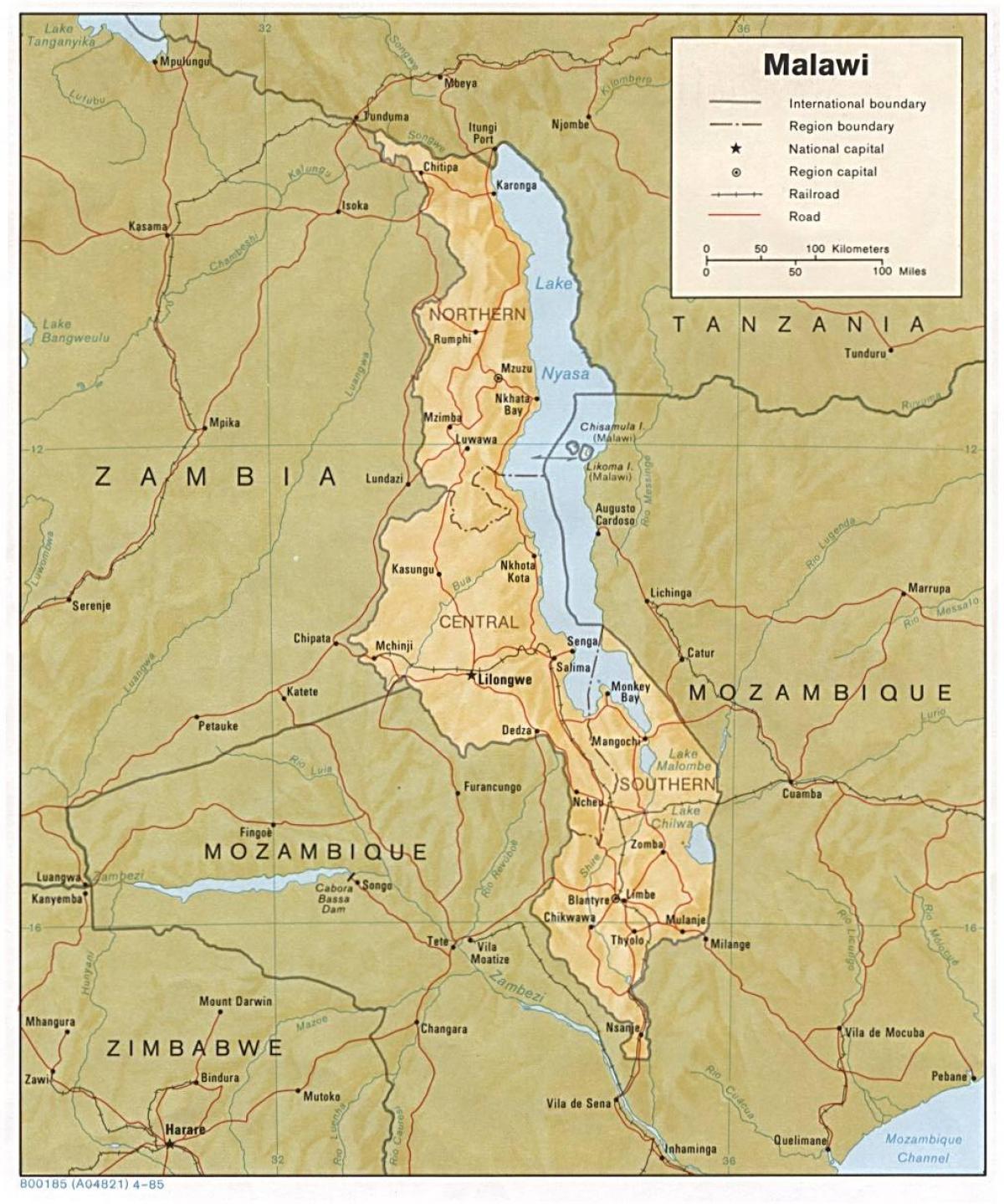 jazero Malawi na mape