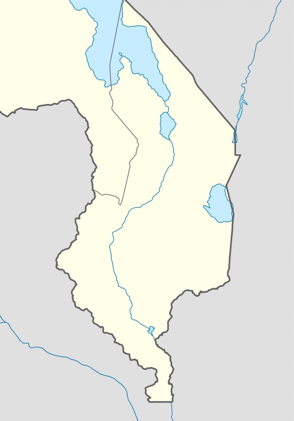 mapa Malawi rieka