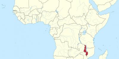 Mapu afriky ukazuje Malawi